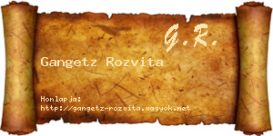 Gangetz Rozvita névjegykártya